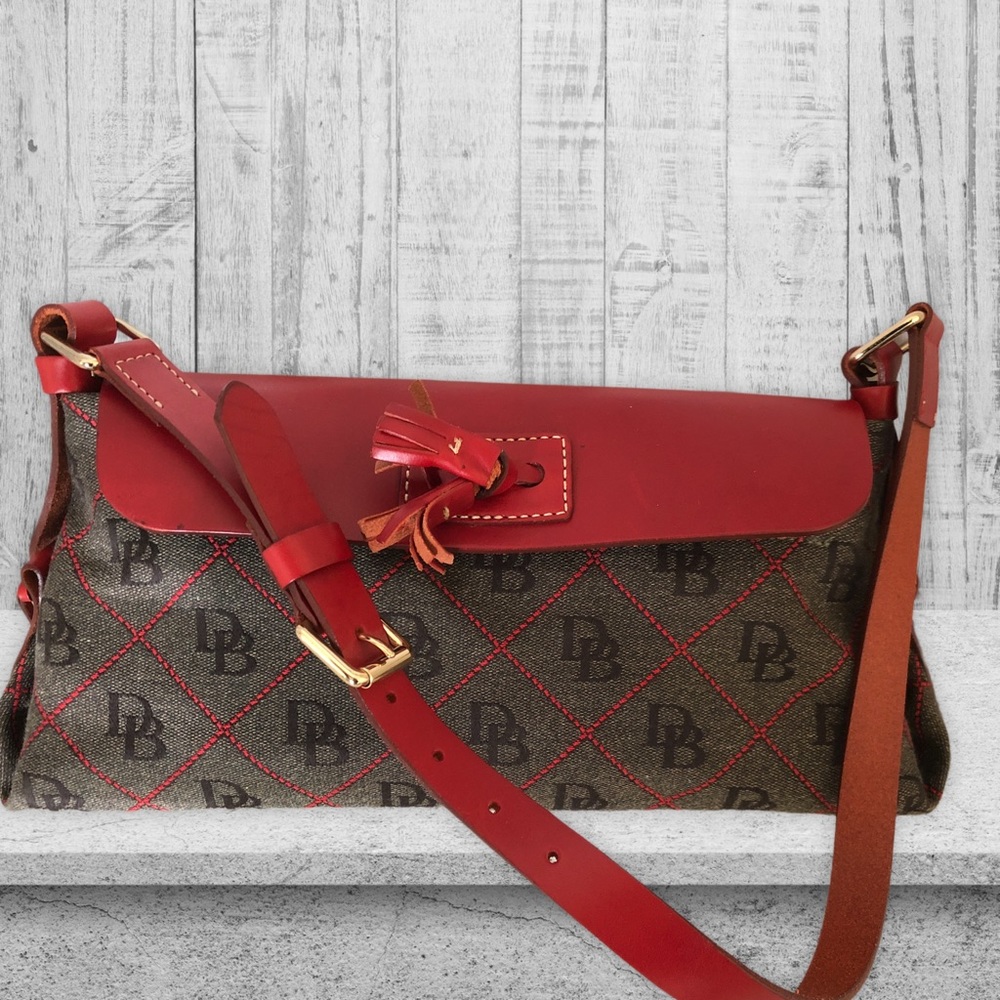 Dooney & Bourke Medium Flap Red Tassel Bag